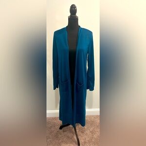 Agnes & Dora Teal Duster Cardigan with Pockets - Size Medium